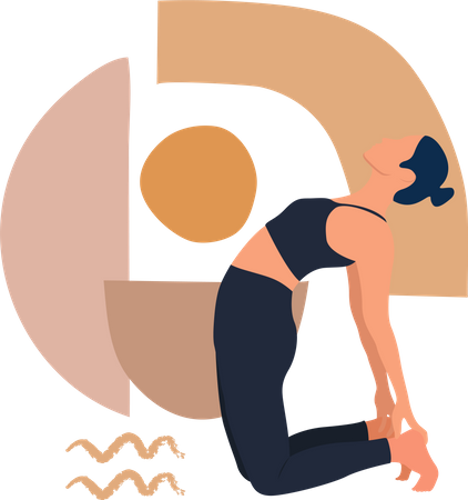 Female doing yoga  Illustration