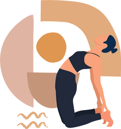 Female doing yoga  Illustration