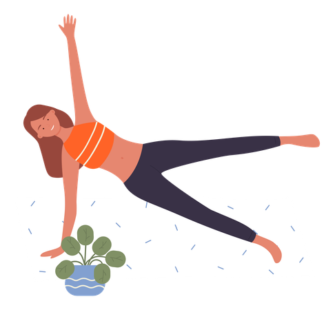 Female doing yoga  Illustration