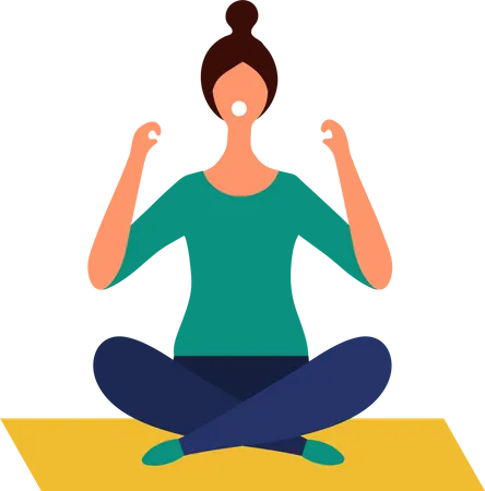 Female doing yoga  Illustration