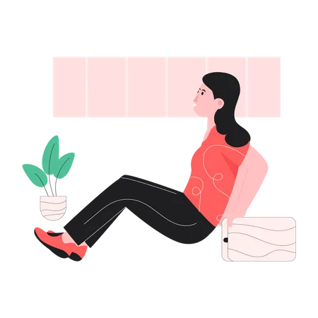 Female doing yoga  Illustration