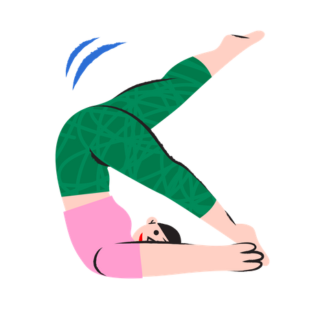 Female doing yoga  Illustration