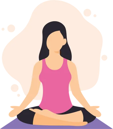 Female doing yoga  Illustration