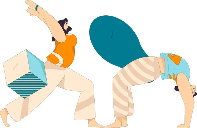 Female Doing Yoga  Illustration