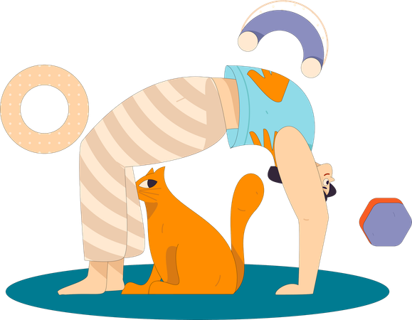 Female Doing Yoga  Illustration