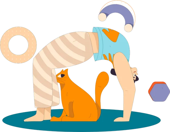 Female Doing Yoga  Illustration