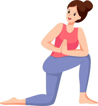 Female Doing Yoga  Illustration