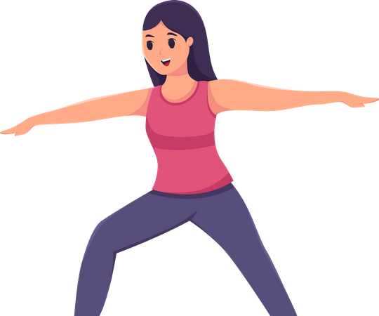 Female Doing Yoga  Illustration