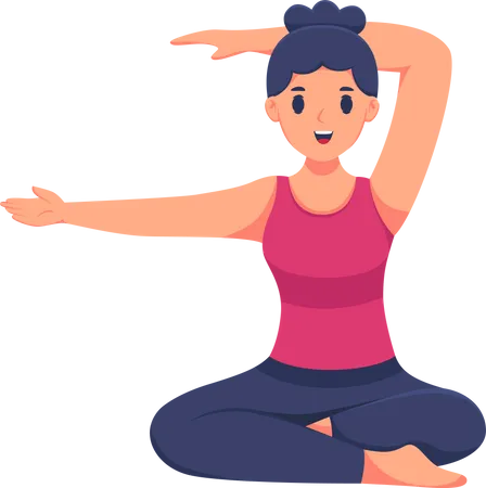 Female Doing Yoga  Illustration