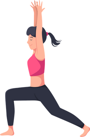 Female Doing Yoga  Illustration