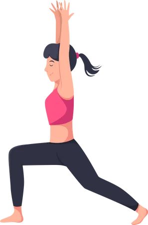 Female Doing Yoga  Illustration