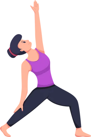 Female Doing Yoga  Illustration