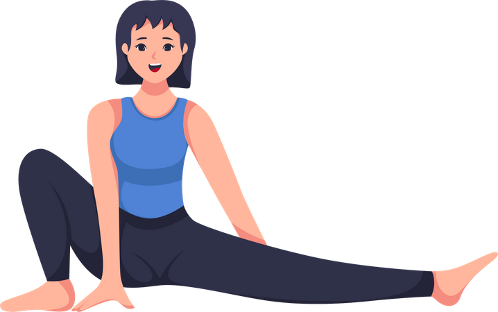 Female Doing Yoga  Illustration