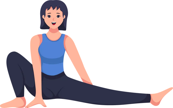 Female Doing Yoga  Illustration