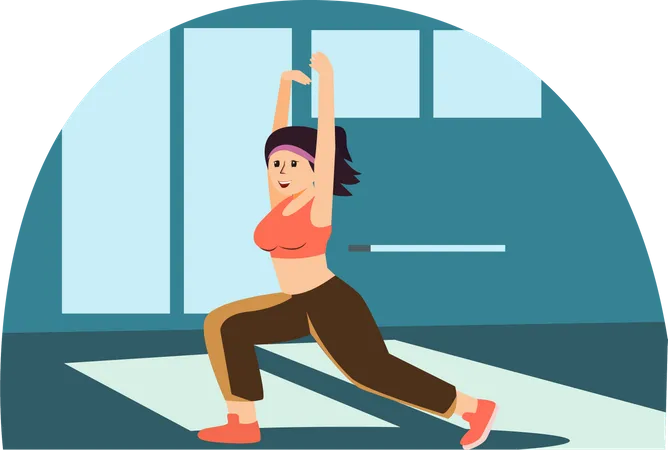 Female Doing Yoga  Illustration