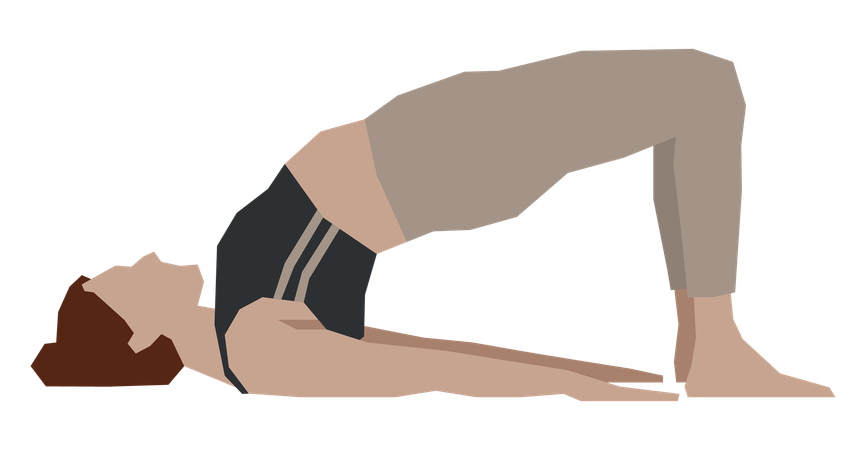 Female doing yoga  イラスト