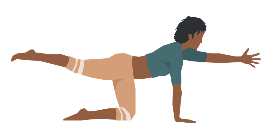 Female doing yoga  イラスト
