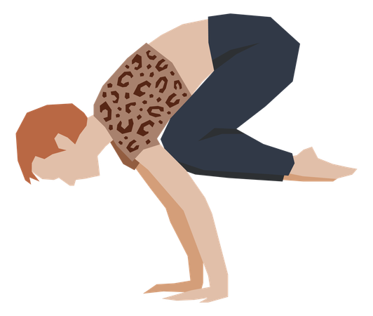Female doing yoga practice  イラスト