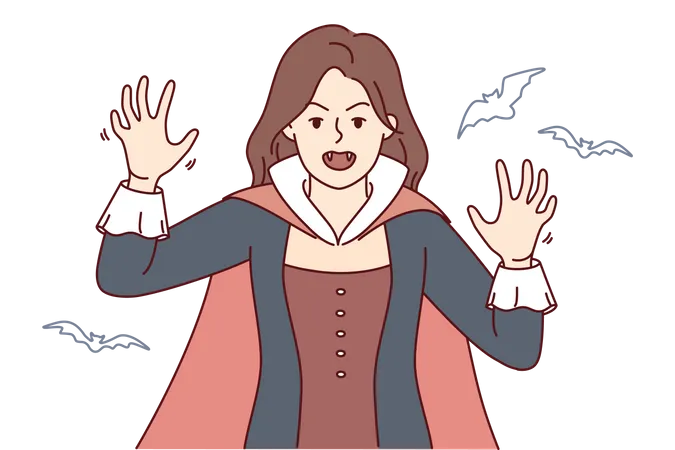 Female dracula  Illustration