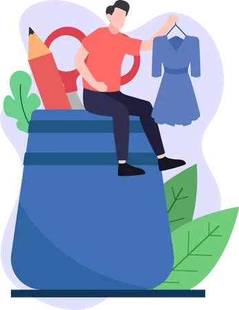 Female dress maker  Illustration