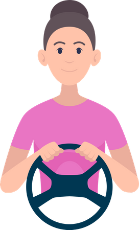 Female driver  Illustration