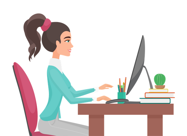 Female Employee  Illustration