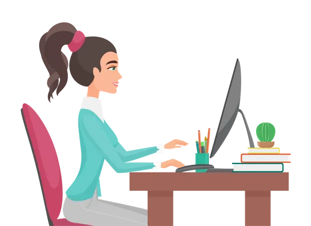 Female Employee  Illustration