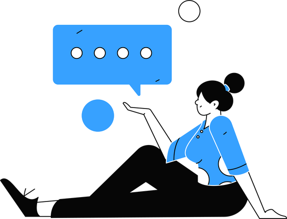 Female employee doing discussion  Illustration