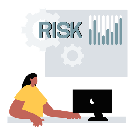 Female employee doing Proactive Planning  Illustration