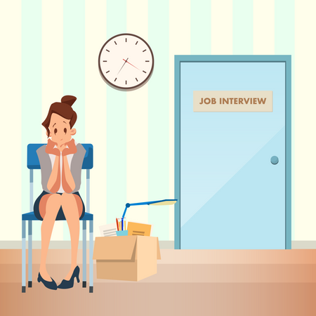 Female employee got fired  Illustration