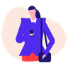 female employee character illustration