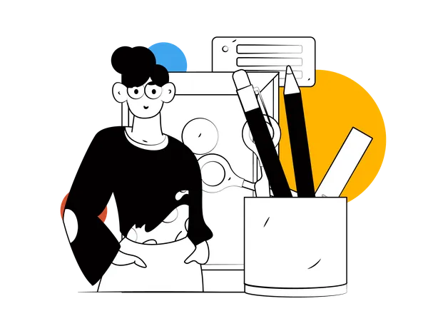 Female employee  Illustration