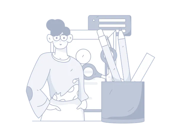 Female employee  Illustration