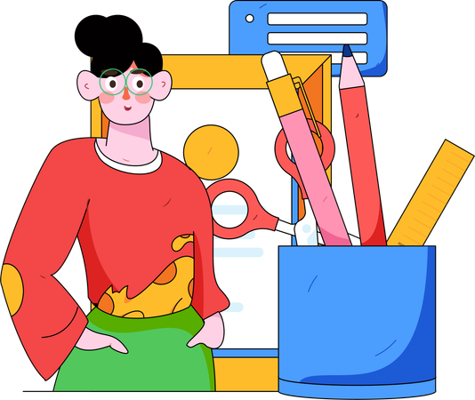 Female employee  Illustration