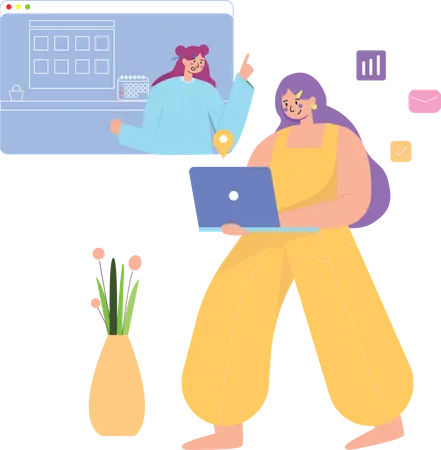 Work From Home Illustrations Illustration