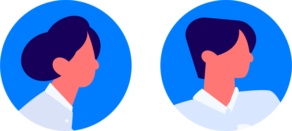 Female employees doing online meeting  Illustration