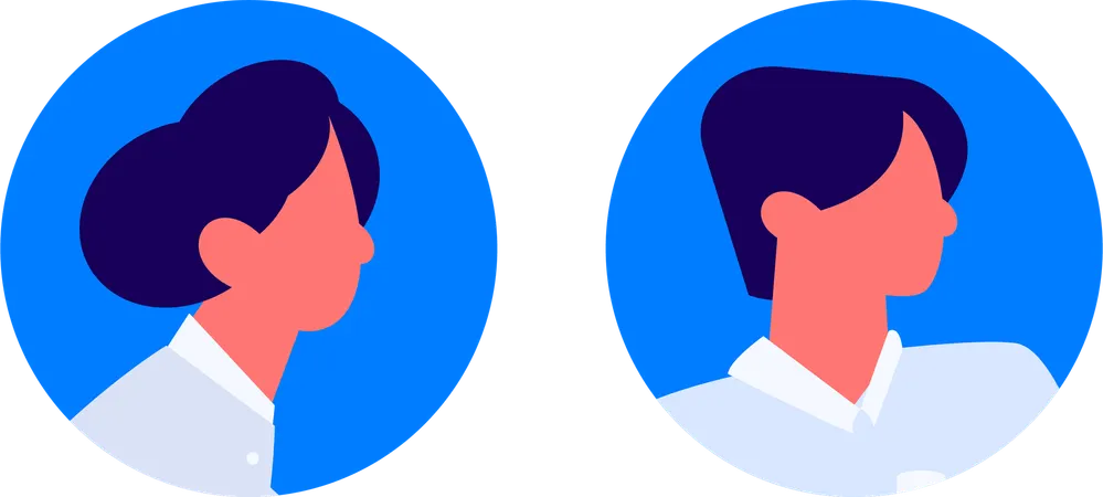 Female employees doing online meeting  Illustration