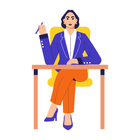 Female entrepreneur doing consultation  Illustration
