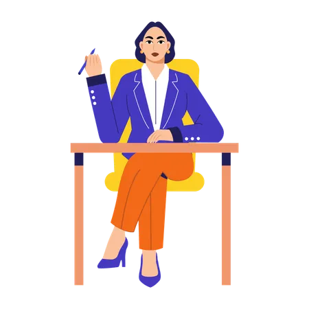 Female entrepreneur doing consultation  Illustration