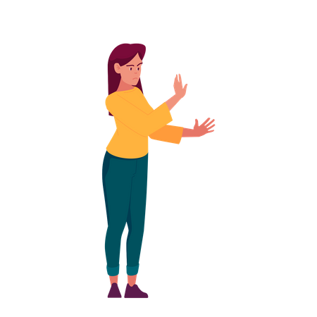 Female Expresses Intense Frustration And Anger By Yelling Loudly With A Raised Voice And Gesturing Hands  Illustration
