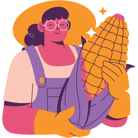 Female farmer  Illustration