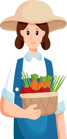 Female Farmer  Illustration