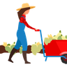 female farmer illustration svg