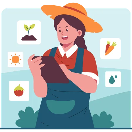 Farmer Character Illustration Illustration