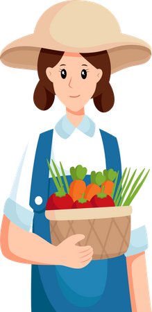 Female Farmer  Illustration