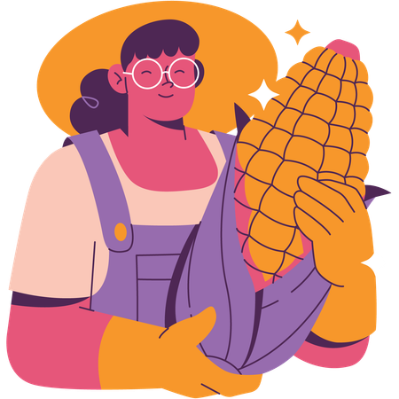 Female farmer  Illustration