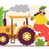 free female farmer illustrations
