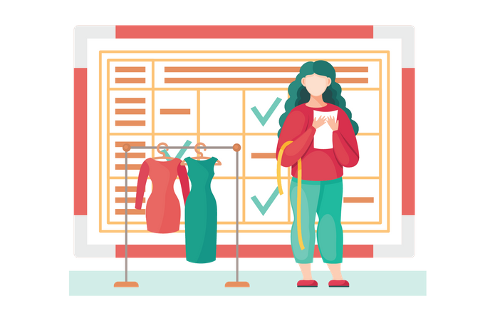 Female Fashion designer  Illustration