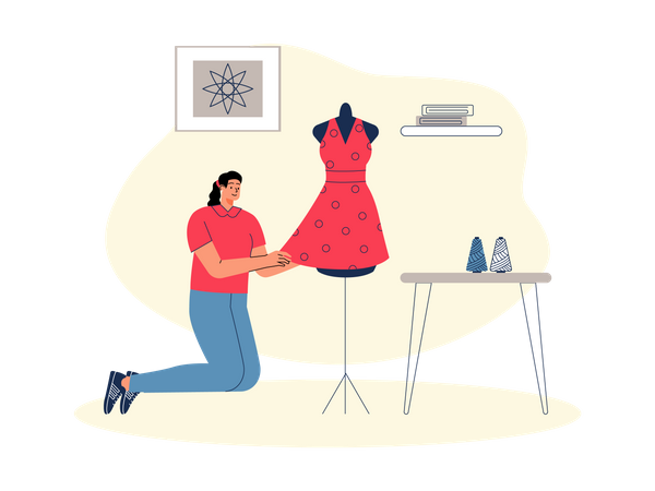 Female fashion designer  일러스트레이션
