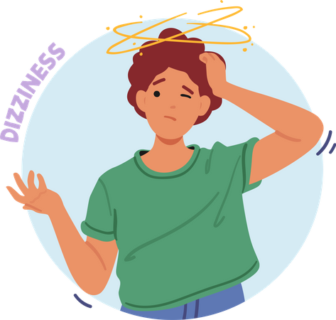 Female Feel Dizziness  Illustration
